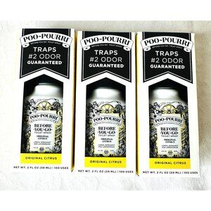 NEW! Poo Pourri Toilet Spray Before You Go Original Citrus 3 Bottles 2 oz ea